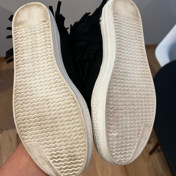 Not Rated Black, Size 7.5, Fringe Wedge Sneaker - Picture 10 of 10